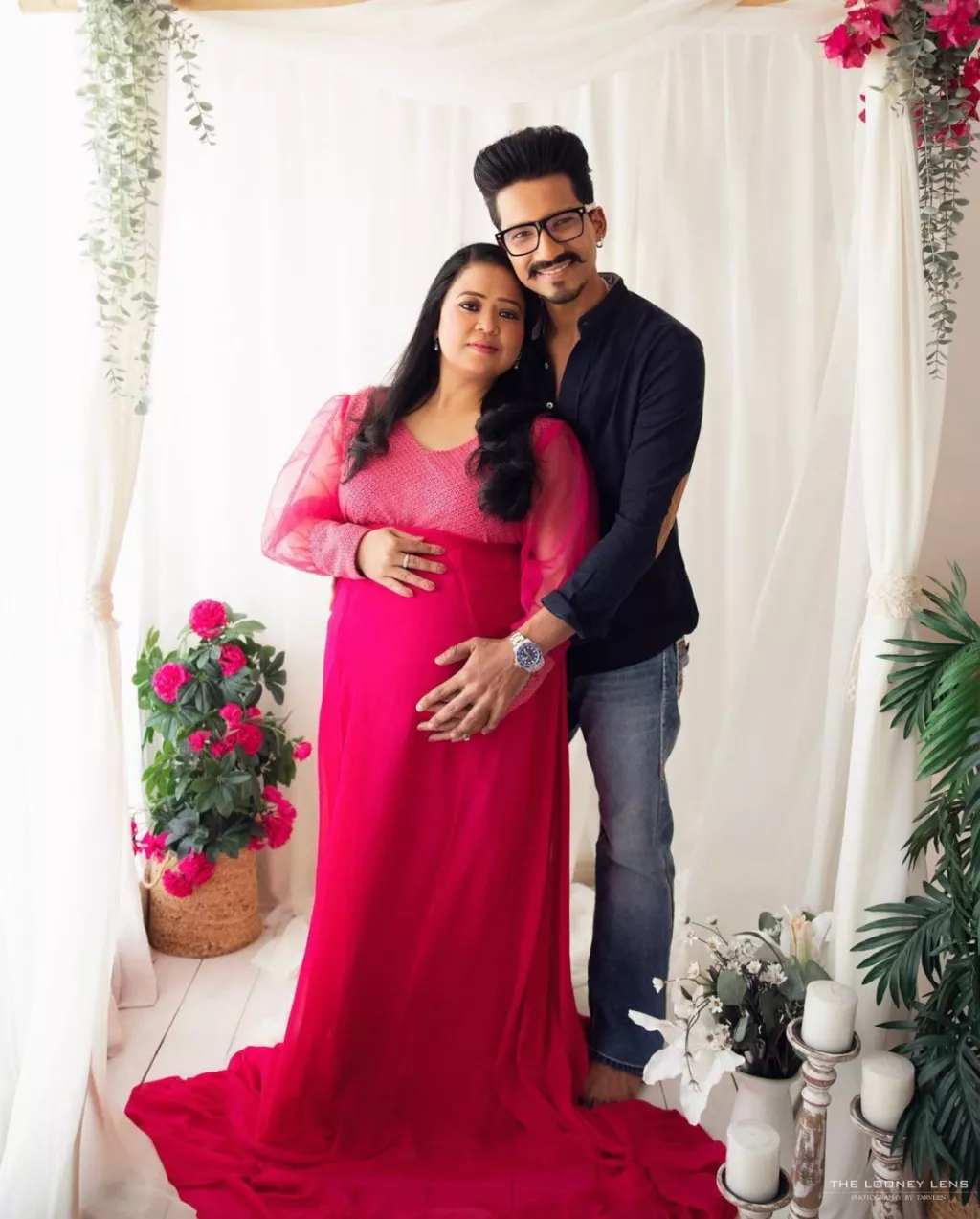 First Picture Of Bharti Singh With Her Newborn As She Leaves Hospital With Hubby Haarsh Limbachiyaa